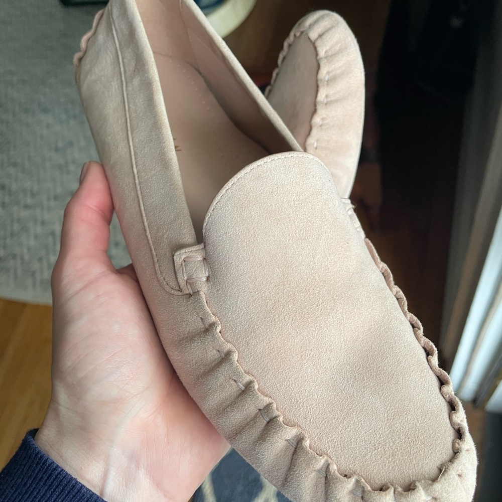 Cole Haan Suede Driving Moccasin Loafers Women's Pink Size 8.5
